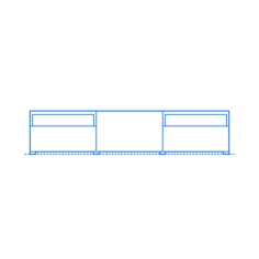Furniture Tv Stand Ikea Besta Tv Unit 3 Bay Low Shelves Svg Line Art, Free Vectors File